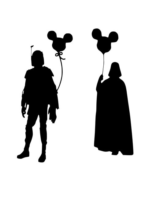 Boba Fett Darth Vader Mickey Balloon Svg Etsy