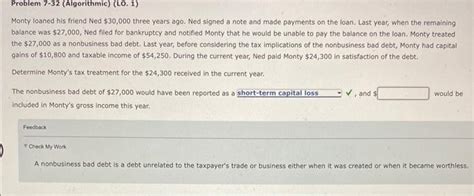 Solved Monty Loaned His Friend Ned Three Years Ago Chegg