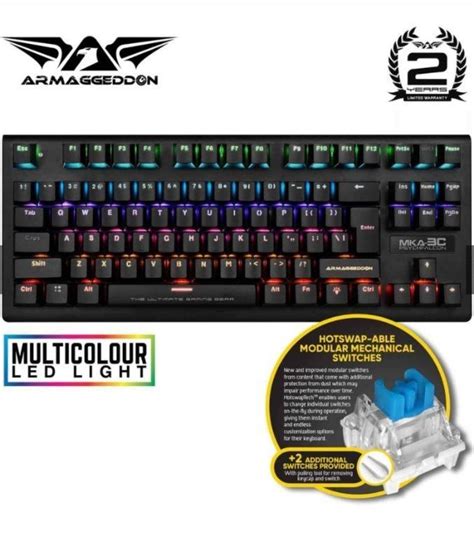 Armaggeddon Mka C Psychfalcon Full Mechanical Gaming Keyboard Blue