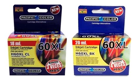 Pack Tinta Alternativa Pacific Color H Xl Negro Y Color Cuotas Sin