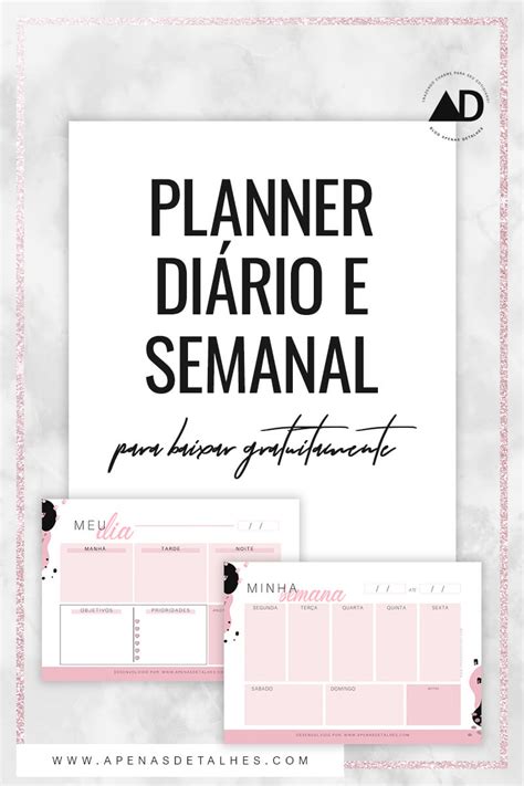 Planner Di Rio E Semanal Gratuito F B