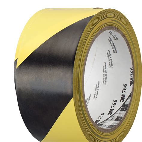 3M Hazard Warning Tape 766 2 In By 108 Ft Black Yellow Equipment