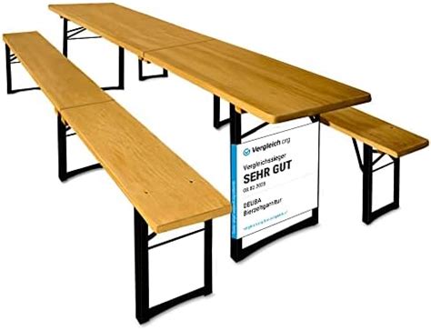 Casaria Ensemble Table Et X Bancs Pliable Bois Cm Personnes