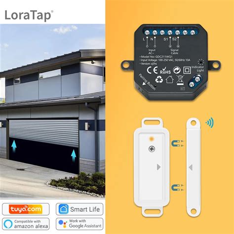 Tuya Smart Life Capteur D Ouverture De Porte De Garage Sans Fil