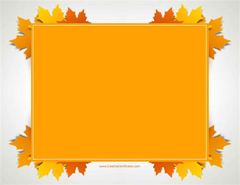 Free Thanksgiving Border Templates - Customizable & Printable