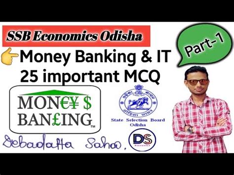 Class 1 Money Banking IT 25 Important MCQS For SSB Odisha PGT UGC