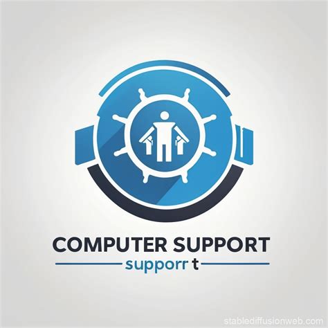 Computer Support Logo Design | Stable Diffusion Online
