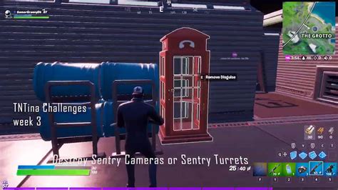 Destroy Sentry Cameras Or Sentry Turrets Dansk Fortnite YouTube