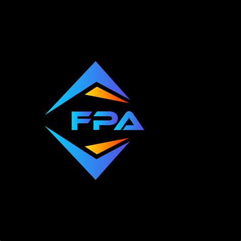 FPA abstract technology logo design on Black background. FPA creative ...