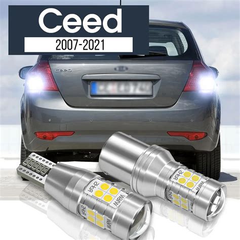 2pcs LED Backup Light Reverse Lamp Canbus Accessories For Kia Ceed 2007