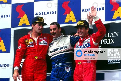 Podium And Results St Nigel Mansell Gbr Williams Centre Nd