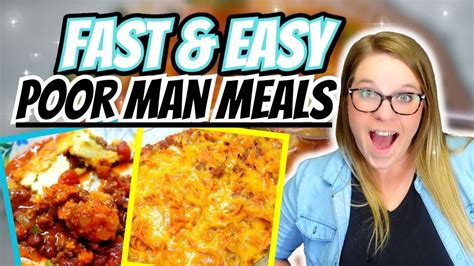 Simple Easy Poor Man Meals Tasty And Delicious Meals That Are