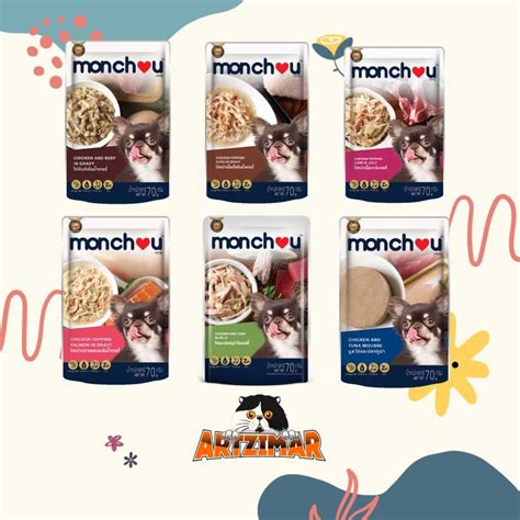 Jual Monchou Dog Pouch Puppy Adult 70gr Wet Food Monchou makanan basah ...