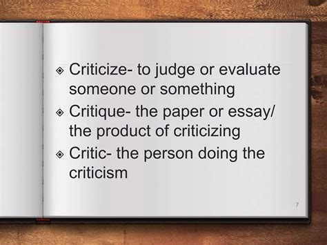 Critical Approaches In Writing A Critique Presentation Pptx