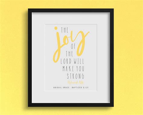 JOY Bible Verse Wall Art Personalized Christian Gift - Etsy