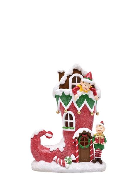 Christmas Joy Elf House LED St Nicholas Christmas Cave