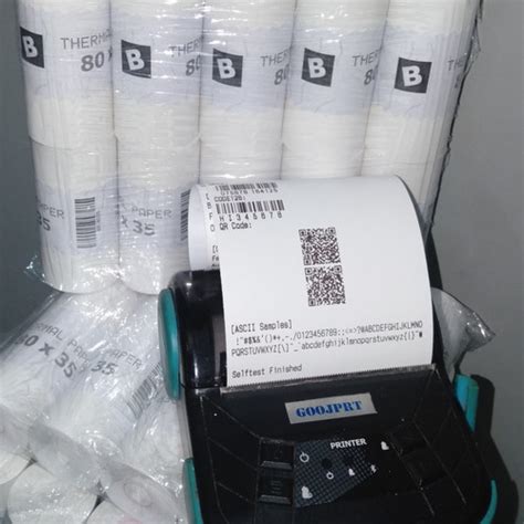 Jual Kertas Printer 80 X 35 Mm Cetak BIRU Struk Kasir Edc Thermal Kab