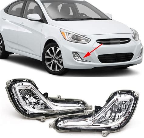 Jesymbx For Hyundai Accent 2012 2016 Front Bumper Fog Light Lamp Clear Lens