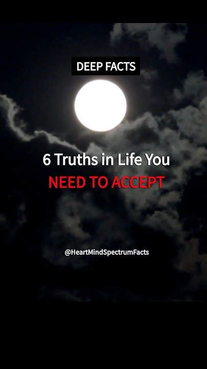 6 Truths You Need To Accept In Life Psychology Deep Facts Shorts