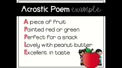 Acrostic Poem For Kids Examples Of Acrostic Poem For Kids