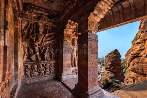 World Heritage Site, Badami Cave Temples, Karnataka, India Editorial ...