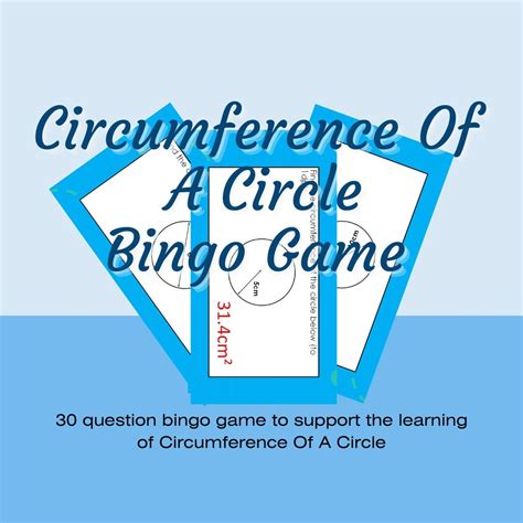 Engaging Maths Bingo Game Circumference Of A Circle Revision With