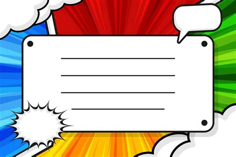 Blank comic book frame background template with cloud 29263557 Vector ...