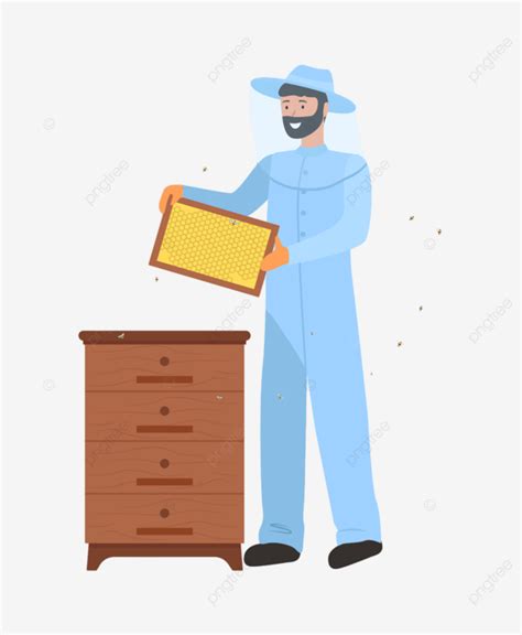 Man Hobby Vector Hd PNG Images Beekeeping Hobby Of Man Vector Wooden