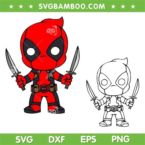 Deadpool Chibi SVG PNG