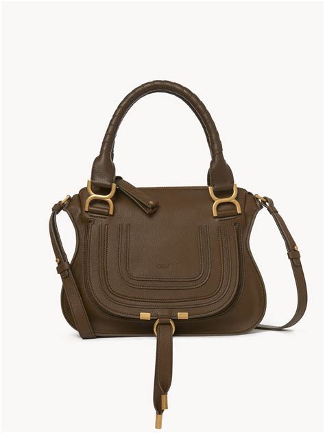 Chlo Small Marcie Bag In Grained Leather Chlo Us