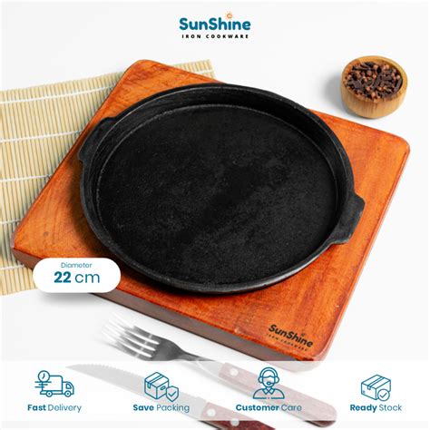 Jual Sunshine Hot Plate Steak Piring Steak Bulat Telinga Cm