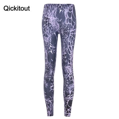 Qickitout Leggings 2016 Women Roupas De Academia Mulheres Wicked Web Silver Leggings Limited