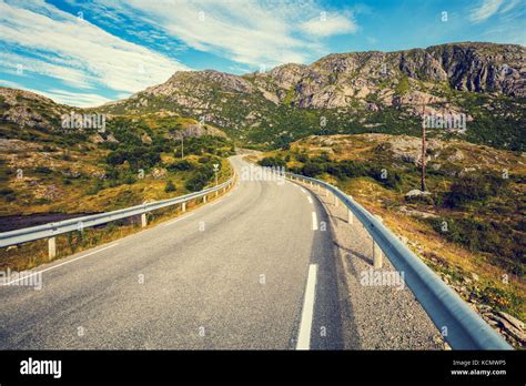 A Winding Mountain Road The Beautiful Nature Of Norway Lofoten