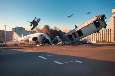 Premium Photo 911 Plane Crash Into Building Crash Explosion Disaster Wallpaper Background