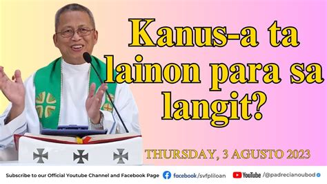 Kanus A Ta Lainon Para Sa Langit 8 3 2023 Misa Ni Fr Ciano Ubod