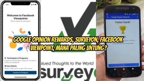 Cara Hasilkan Uang Dari Google Opinion Rewards Surveyon Facebook