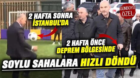 Süleyman Soylu sahalara hızlı döndü İki hafta önce deprem bölgesinde