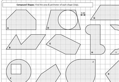 Compound Shapes Worksheet Answers Area And Perimeter Of Compound