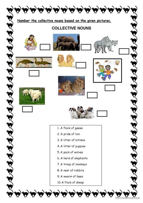 Collective Noun General Gramma English Esl Worksheets Pdf And Doc