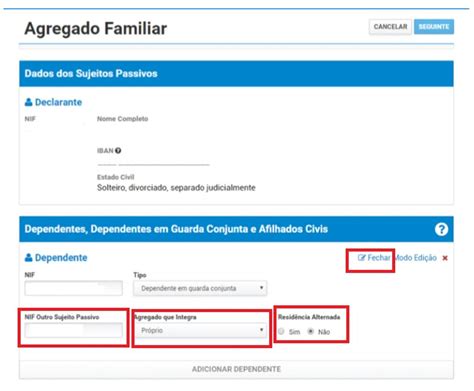 IRS Agregado Familiar Millennium Bcp