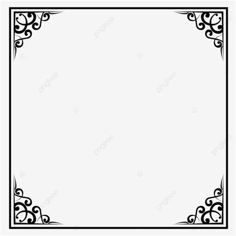 Border Rectangle Black Box Rectangle Border Borders Floral Border