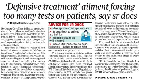 Defensive Treatment Ailment Forcing Too Many Tests On Patients Say