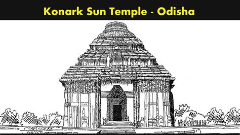 How To Draw The Konark Sun Temple Konark Sun Temple Drawing