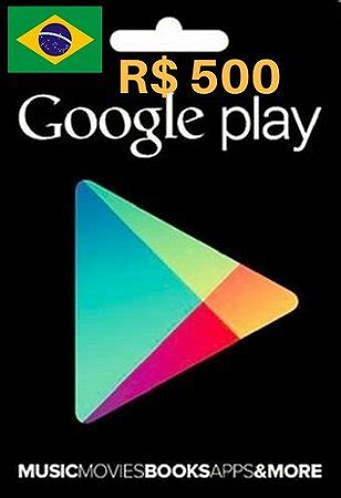 Cartão Google Play Brasil Store R 500 Brasileiro Card Store Card