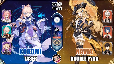 Spiral Abyss Kokomi Taser Navia Double Pyro Floor