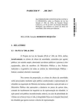 Abuso Poder Relatorio Do Senador Requi O Pdf