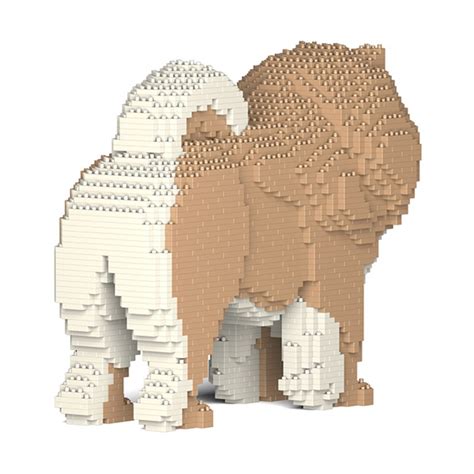 Jekca Chow Chow S M Lego Sculpture Construction D