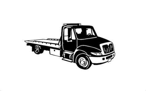 International Tow Truck SVG Rollback SVG Wrecker Vector Clip Art