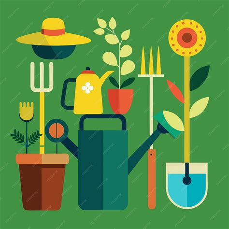 Farmer Tools Color Vector Graphic Artwork | Premium AI-generated vector