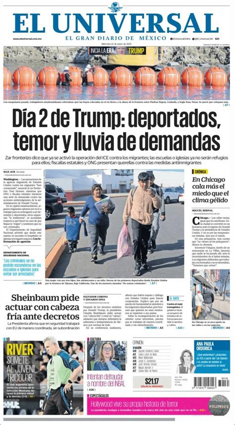 Periódico El Universal México Periódicos De México Edición De
